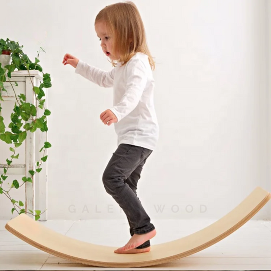 Denge Tahtası, Balance Board, Doğal Ahşap Çocuk Oyuncak, Spor Ekipmanı, Eğitici Oyuncak