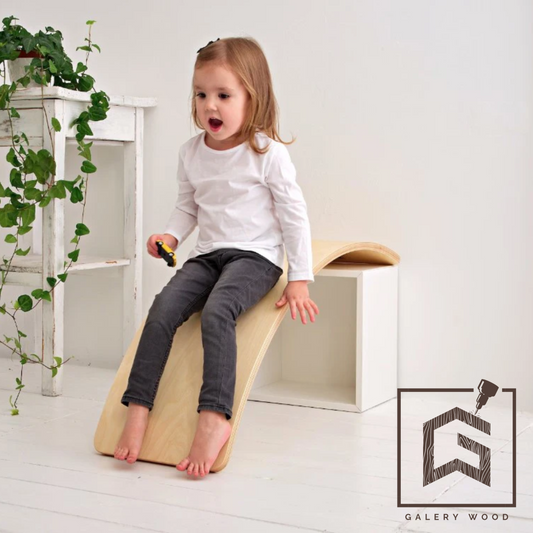 Denge Tahtası, Balance Board, Doğal Ahşap Çocuk Oyuncak, Spor Ekipmanı, Eğitici Oyuncak