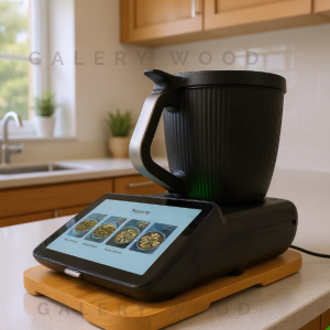 Thermomix TM7 Slider, Ahşap Kaydırıcı, Masif Tezgah Üstü Stand, Özel Tasarım AHŞAP Renkli