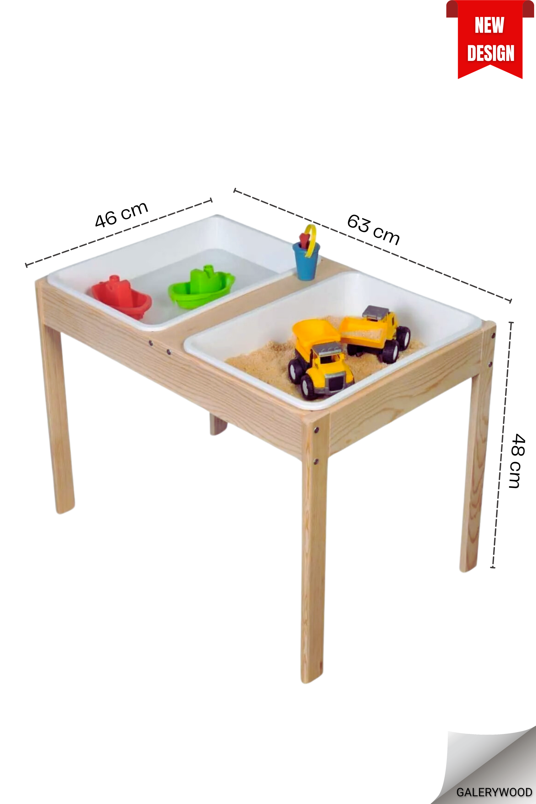 Montessori Doğal Ahşap Duyu Aktivite Kum Ve Su Masası-duyusal Oyun Ve Gelişim Iç Mekan Aktivite Masa